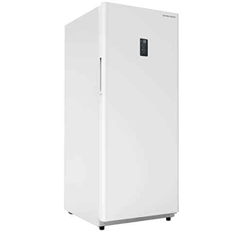 Hamilton Beach HZ4941 14 cu ft Upright Convertible Fridge/Freezer-Frost Free-Reversible Door-Removable Glass Shelves-LED Interior Light, White