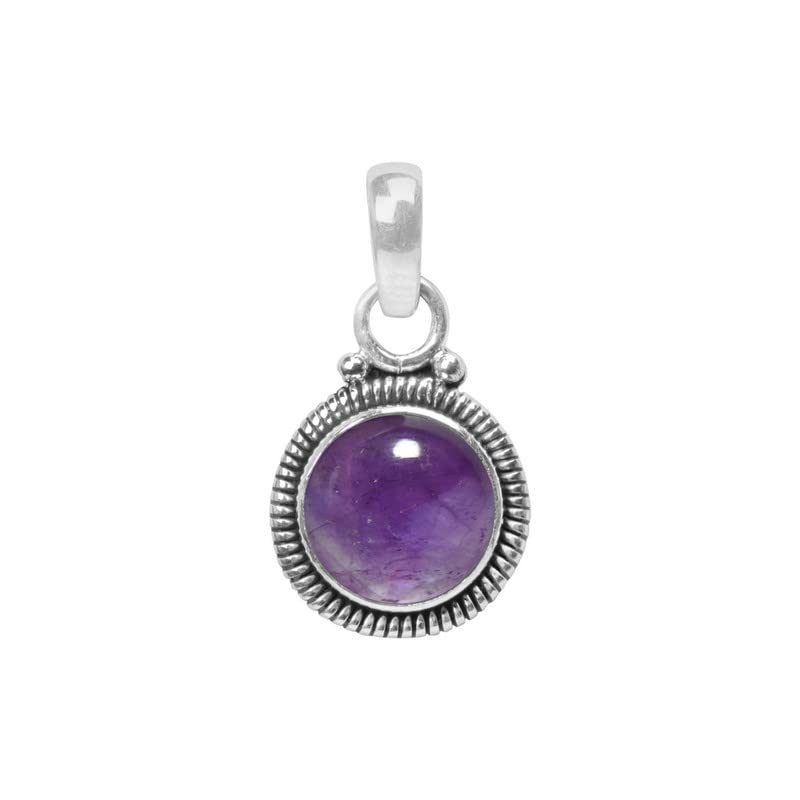 Amethyst Stone 925 Sterling Silver Pendant Necklace For Women Girls Gift, Natural Gemstone Pendant Necklace, Solitaire Pendant, Handmae Pendant