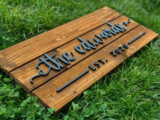 Personalized Handmade Wood Sign | Family Name Rustic Wall Decor | Wedding & Anniversary Gift | Custom Last Name Plaque | Unique Home Decor (Small)