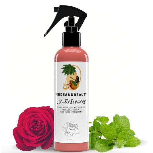 Rose Water For Locs, Daily Moisturizing Refreshing Spray, Rose Water For Hair, Rosewater and Peppermint Hair Scalp Moisturizer. (4 OUNCES)