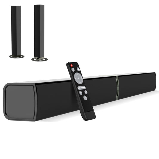 MZEIBO Sound Bar for Smart TV, 80W Bluetooth Soundbar 2 in 1 Detachable Design, Deep Bass, Home Theater Surround Sound, ARC/Optical/AUX Connections for TV/PC/Gaming/Projectors