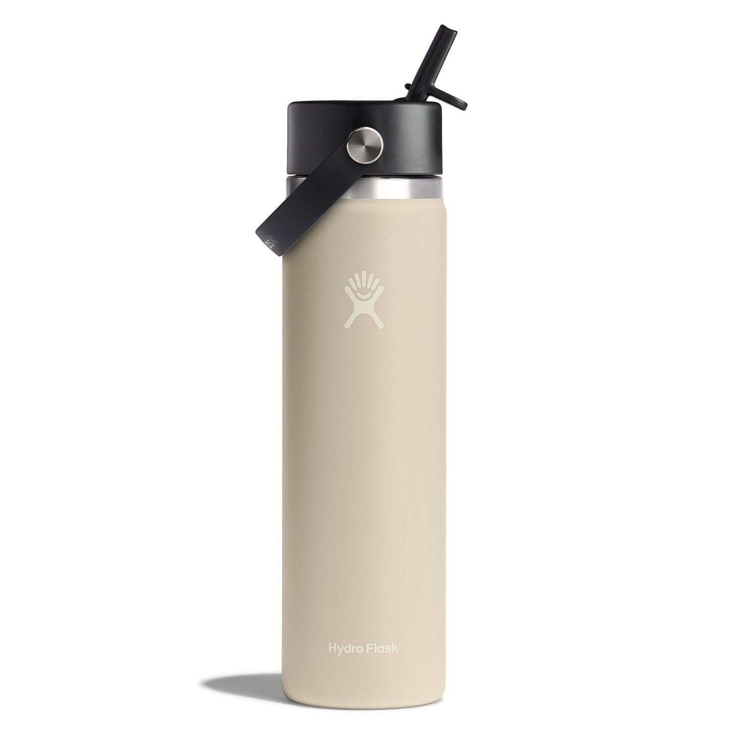 HYDRO FLASK Wide Mouth vacuum insulated stainless steel water bottle with leakproof closeable straw lid for cold water drinks, sports, travel, car and school