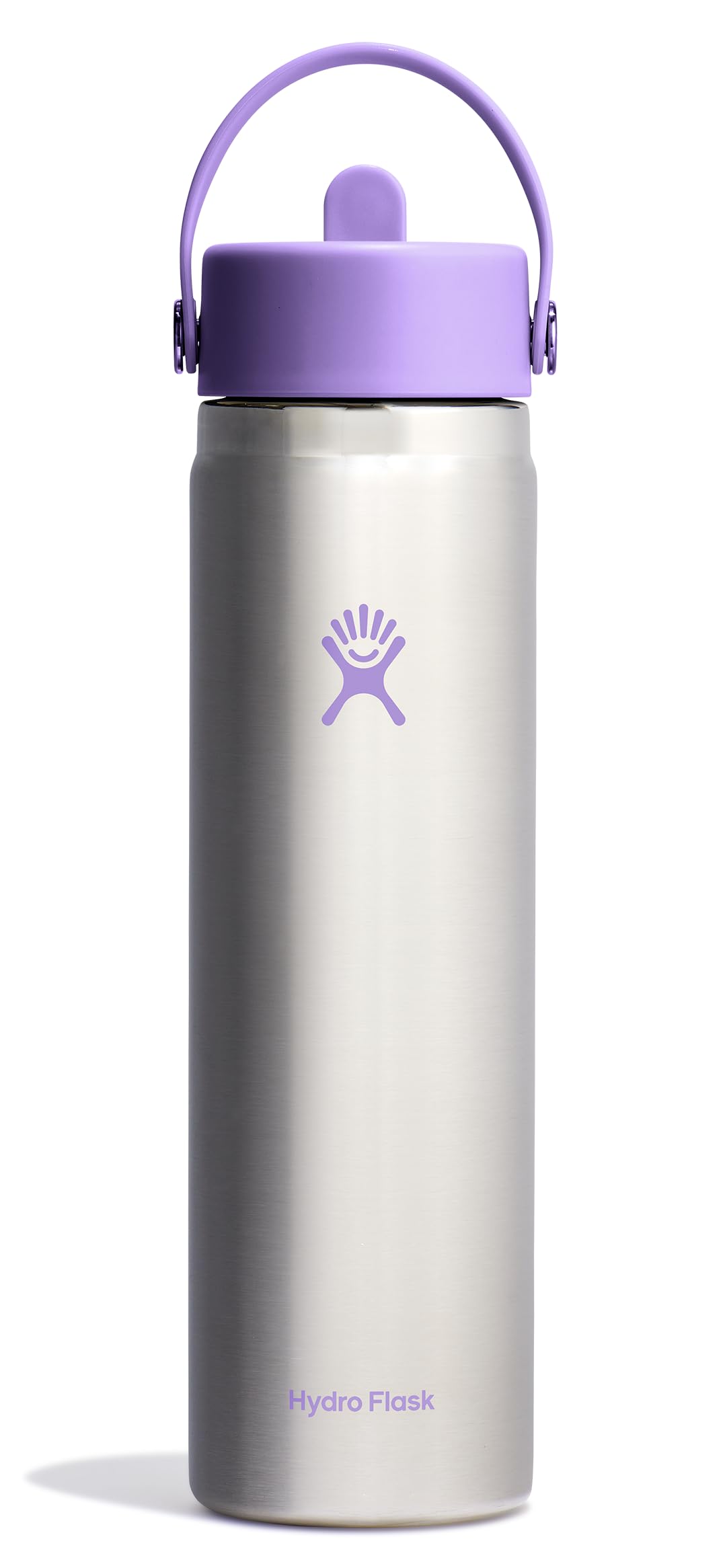 HYDRO FLASK Wide Mouth vacuum insulated stainless steel water bottle with leakproof closeable straw lid for cold water drinks, sports, travel, car and school