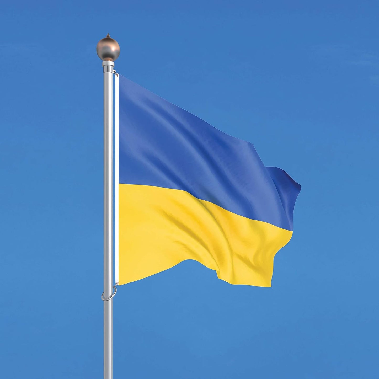 Ukraine Flag F3X5-UKR 3 x 5-Ft Ukrainian National Flag, Polyester with Brass Grommets, Blue, Yellow