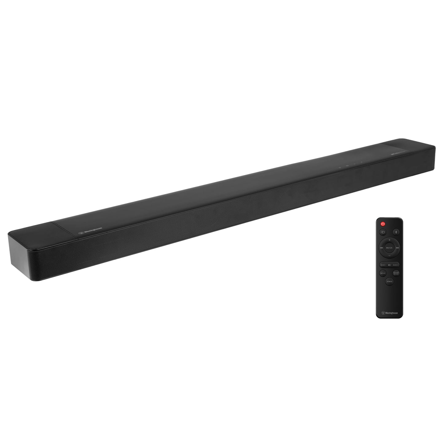 Westinghouse Mini barra de sonido compacta de 2.0 canales con Dolby Atmos y Digital Plus, sistema de sonido envolvente de 120 W para TV, audio de cine en casa, Bluetooth, fácil configuración, listo