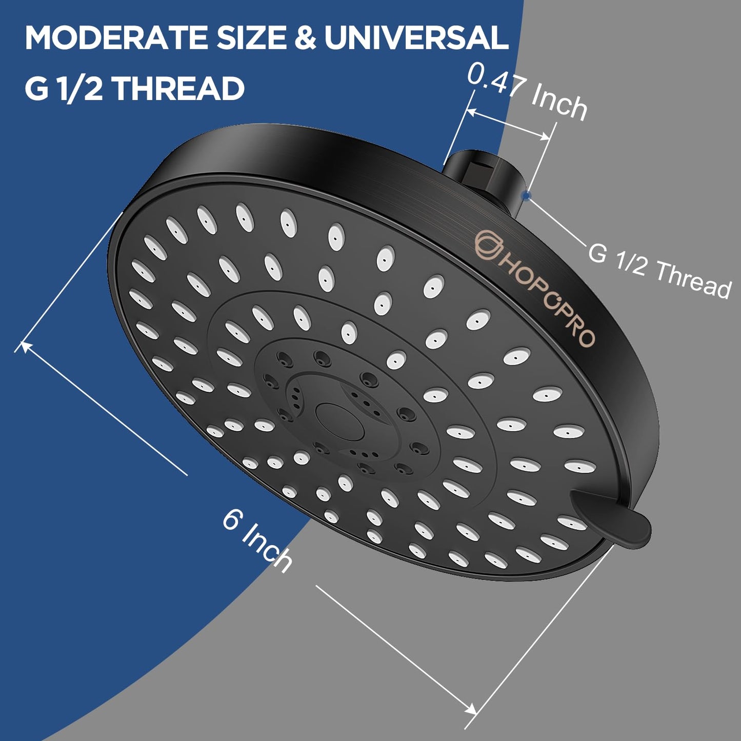 HOPOPRO 5-Mode High Pressure Shower Head - The Washington Post, NBC News, Today TV Show Recommended - High Flow Fixed Showerheads (4 Inch Brushed Nickel)