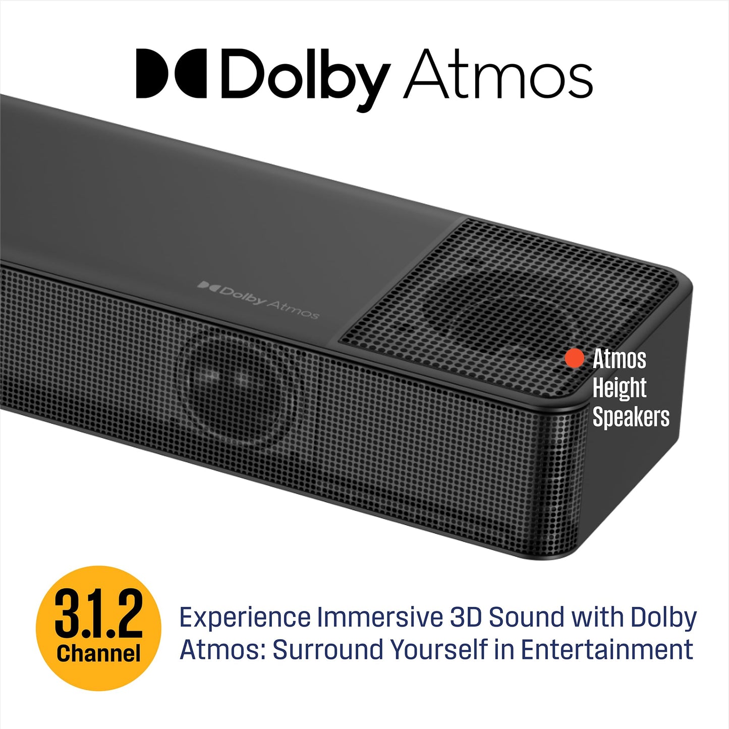 Westinghouse Mini barra de sonido compacta de 2.0 canales con Dolby Atmos y Digital Plus, sistema de sonido envolvente de 120 W para TV, audio de cine en casa, Bluetooth, fácil configuración, listo