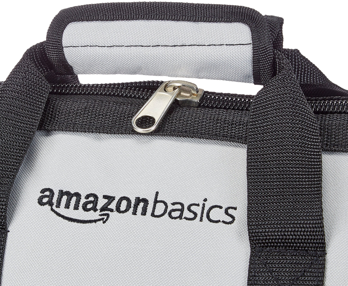 Amazon Basics Durable Wear-Resistant Base, Tool Small Standard Bag with Strap, 12 Inch, Black & Gray